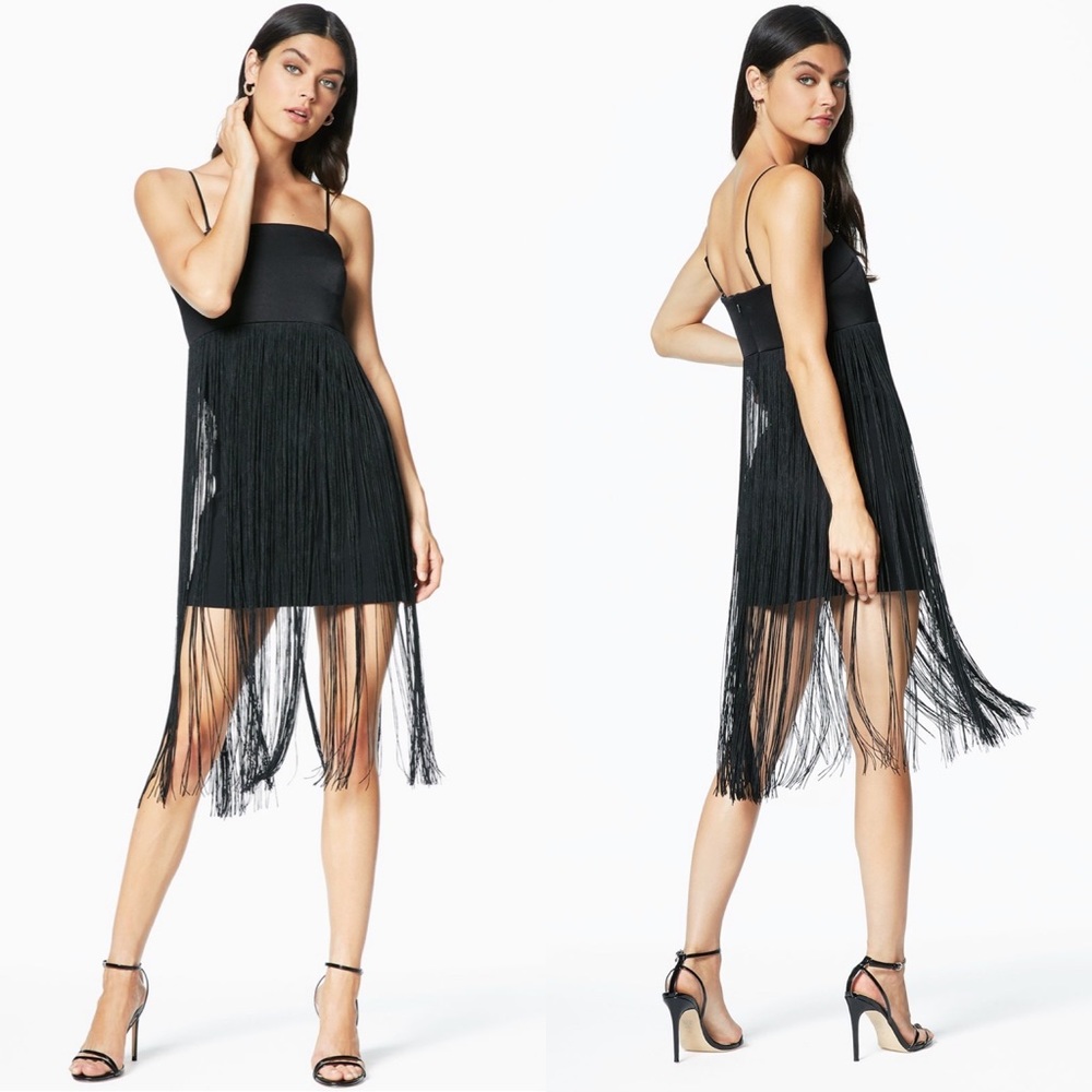 Ramy Brook Rikki Fringe Strapless Mini Dress